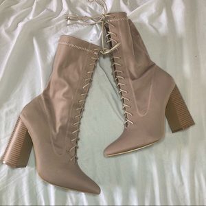 PRETTYLITTLETHING Beige Boots